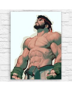 Картина по номерам на холсте Игра Street Fighter 13586 В 60x80 Бруталити