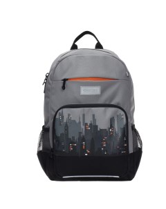 Рюкзак школьный 40 х 25 х 13 см отделение для ноутбука серый чёрный Grizzly