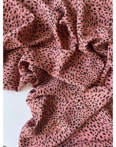 Ткань штапель с принтом 04472 розовое сафари отрез 100x142 см Mamima fabric