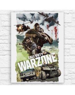 Картина по номерам на холсте Игра Call of Duty Warzone 13563 В 30x40 Бруталити