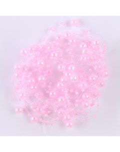 Леска для декора с бусинками 9886932 длина 4 8 м цвет нежно розовый Nobrand
