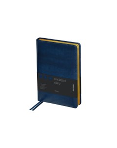 Ежедневник недатированный xGold A5 160 литсов синий кожзам золотой срез Berlingo