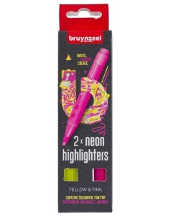Набор текстовыделителей Neon 2 цвета Bruynzeel