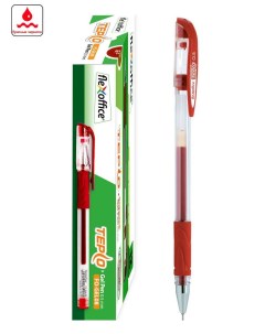 Гелевая ручка 0 5мм Tepco красная 12шт Flexoffice