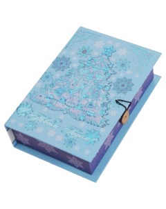 Коробка подарочная Елочка в голубом S 18х12х5 см Феникс present