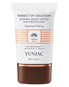Минеральный солнцезащитный крем тинт для лица SPF 43 Perfect UV Mineral Tinted Sun Protection 40ml Yunjac
