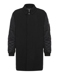 Комбинированное пальто Moschino