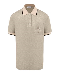 Поло изо льна и хлопка Brunello cucinelli