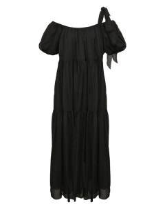 Платье из хлопка и шелка Moré noir