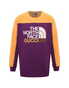 Хлопковый лонгслив The North Face x Gucci