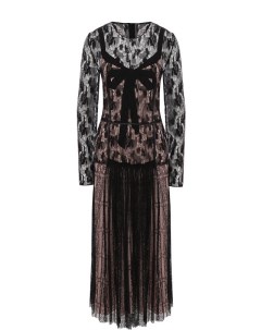 Приталенное платье миди с круглым вырезом Bottega veneta
