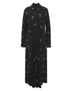 Платье с отделкой стразами Prada