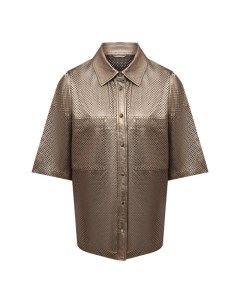 Кожаная рубашка Brunello cucinelli