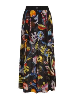Шелковая юбка макси с цветочным принтом Giorgio armani