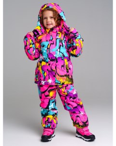 Комплект текстильный с полиуретановым покрытием для девочек куртка полукомбинезон Playtoday kids