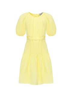 Платье с рукавами фонариками желтое Mipounet