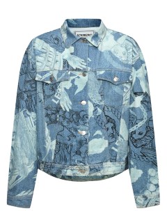Куртка джинсовая с принтом синяя Iceberg