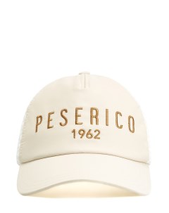 Комбинированная бейсболка с сетчатой вставкой и объемной вышивкой Peserico