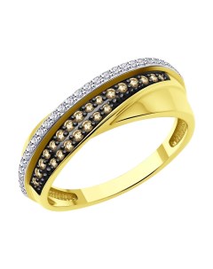 Кольцо из желтого золота с бриллиантами Sokolov