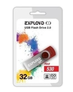 Накопитель USB 2 0 32GB EX032GB530 R 530 красный Exployd