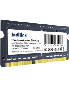 Модуль памяти SODIMM DDR3 4GB IND ID3N16SP04X PC3 12800 1600MHz CL11 1 5V Indilinx