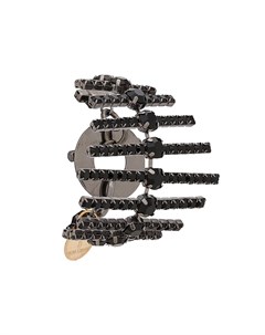 Silvia gnecchi декорированный браслет один размер черный Silvia gnecchi