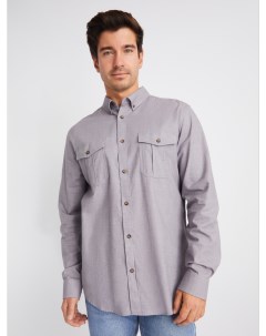 Рубашка из хлопка с длинным рукавом и карманами Zolla