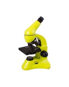 Микроскоп Rainbow 50L Plus световой оптический биологический 64 1280х на 3 объектива желтый черный Levenhuk