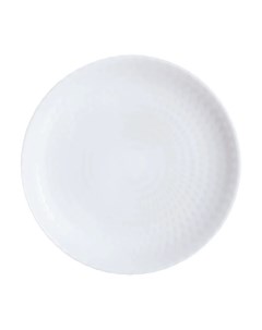 Тарелка десертная стекло 19 см круглая Pampille White Q4658 белая Luminarc