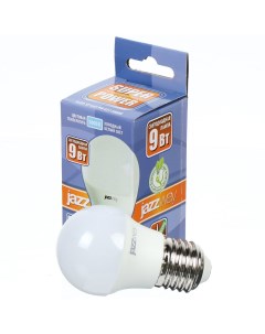 Лампа светодиодная E27 9 Вт 75 Вт шар 5000 К свет холодный белый PLED SP G45 Jazzway