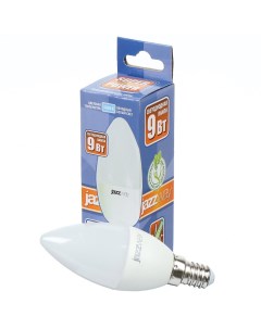 Лампа светодиодная E14 9 Вт 75 Вт свеча 5000 К свет холодный белый PLED SP C37 Jazzway