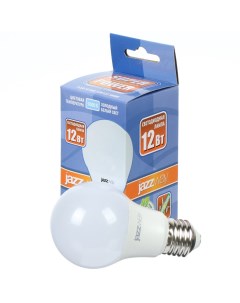 Лампа светодиодная E27 12 Вт 100 Вт груша 5000 К свет холодный белый PLED SP A60 Jazzway