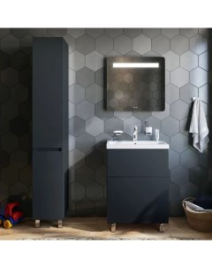 Мебель для ванной Gem 60 графит матовый напольная с 2 ящиками Am.pm.