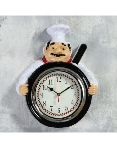 Часы Повар со сковородой 4х20х27 см Сима-ленд