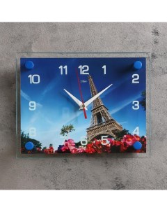 Часы Эйфелева башня 26х20х4 см Рубин