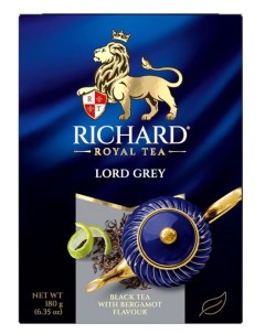 Чай черный Lord Grey крупнолистовой 180 г Richard