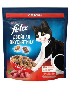 Сухой корм для кошек с мясом 600 г Felix
