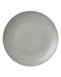 Тарелка Нуар 19 3см десертная костяной фарфор серый Homequeen