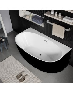 Акриловая ванна 170x80 F6163 White Black белая с черным Frank