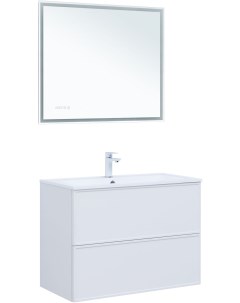 Мебель для ванной Арт 90 см белый матовый Aquanet