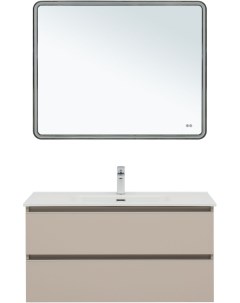 Мебель для ванной Вега 100 см бежевый Aquanet