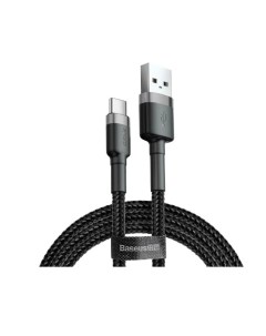 Кабель USB Type C 2M 2A Cafule Cable серый с черным CATKLF CG1 IS792391 Baseus