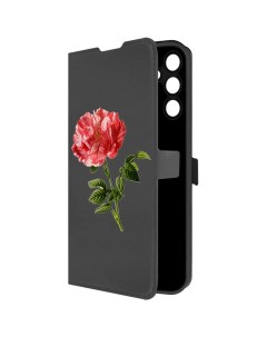 Чехол книжка Eco Book для Samsung Galaxy A15 4G A155 Рисованная роза черный Krutoff
