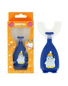 Зубная щетка для детей Dental U образная синяя Lp care