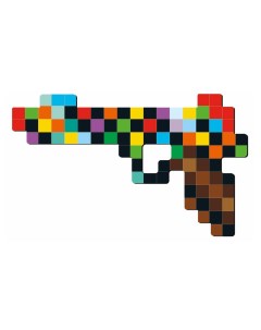 Пистолет игрушечный пиксельный в ассортименте цвет по наличию Яигрушка