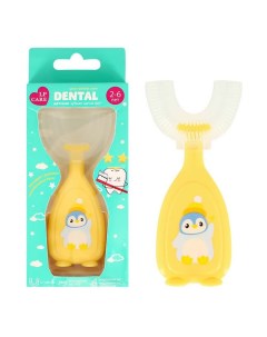 Зубная щетка для детей Dental U образная желтая Lp care