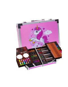 Набор для рисования и детского творчества 145 предметов розовый Nobrand