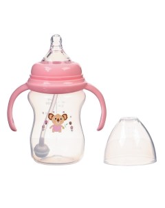 Бутылочка для кормления ШГ 50мм 180 мл 0мес розовый Mum&baby