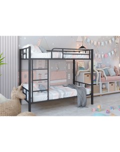 Кровать двухъярусная детская спальное место 180х90 в черном Урбан мебель
