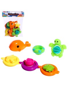 Набор игрушек для ванны Подводный мир 6 шт Nobrand